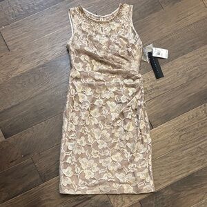 Aidan Mattox Elegant Lace Floral Dress Size 2 NWT $129